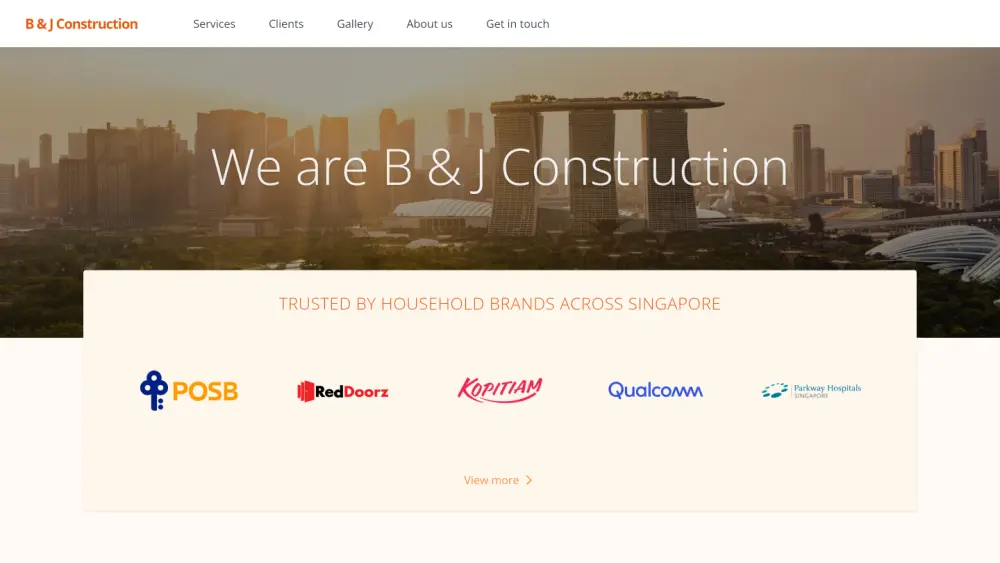 B&J Construction screenshot