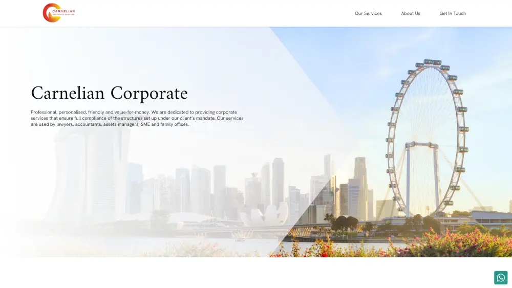 Carnelian Corporate Services screenshot